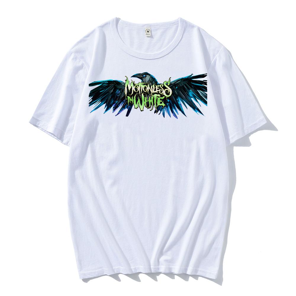 Motionless in White Тур 2025 Футболки Новая Мода Женская/Мужская Одежда с Принтом Летняя Хлопковая Футболка с Коротким Рукавом и Круглым Вырезом Топы