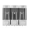 Wall Mounted 3 Chamber Liquid Lotion Shampoo Soap Dispenser Set Bathroom Accessories
