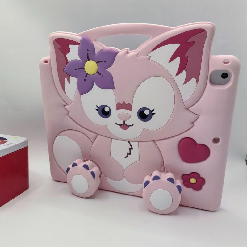 Cute Cartoon Silicone Case IPad 11 A16 With Built-in Stand Air Pro Compatible Soft Shell Protective Cover