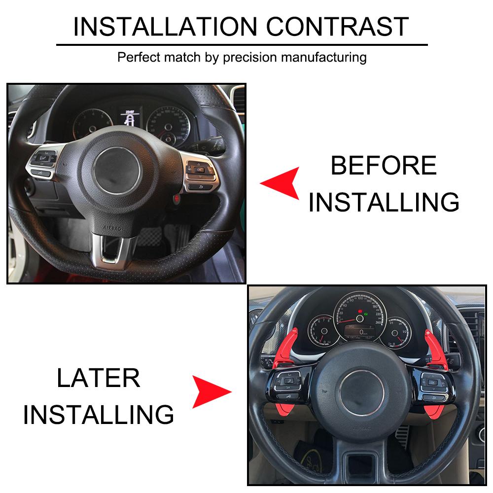 Для VW Golf 5 6 MK6 GTI R Jetta MK5 Passat B6 B7 CC Polo Sharan Tiguan 2 шт./компл., автозамена, удлинитель рулевого колеса, крышка переключения передач