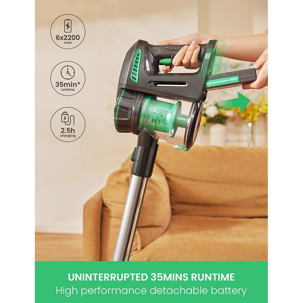 Refurbished Vactidy V8 Handheld Cordless Vacuum Cleaner, 20KPa Suction, LED Electric Brush Head, Detachable Battery, 35min Runtime