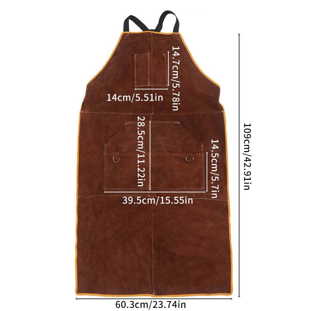 Welding Apron for Men and Women Premium Leather Apron for Cooking Woodworking Blacksmiths