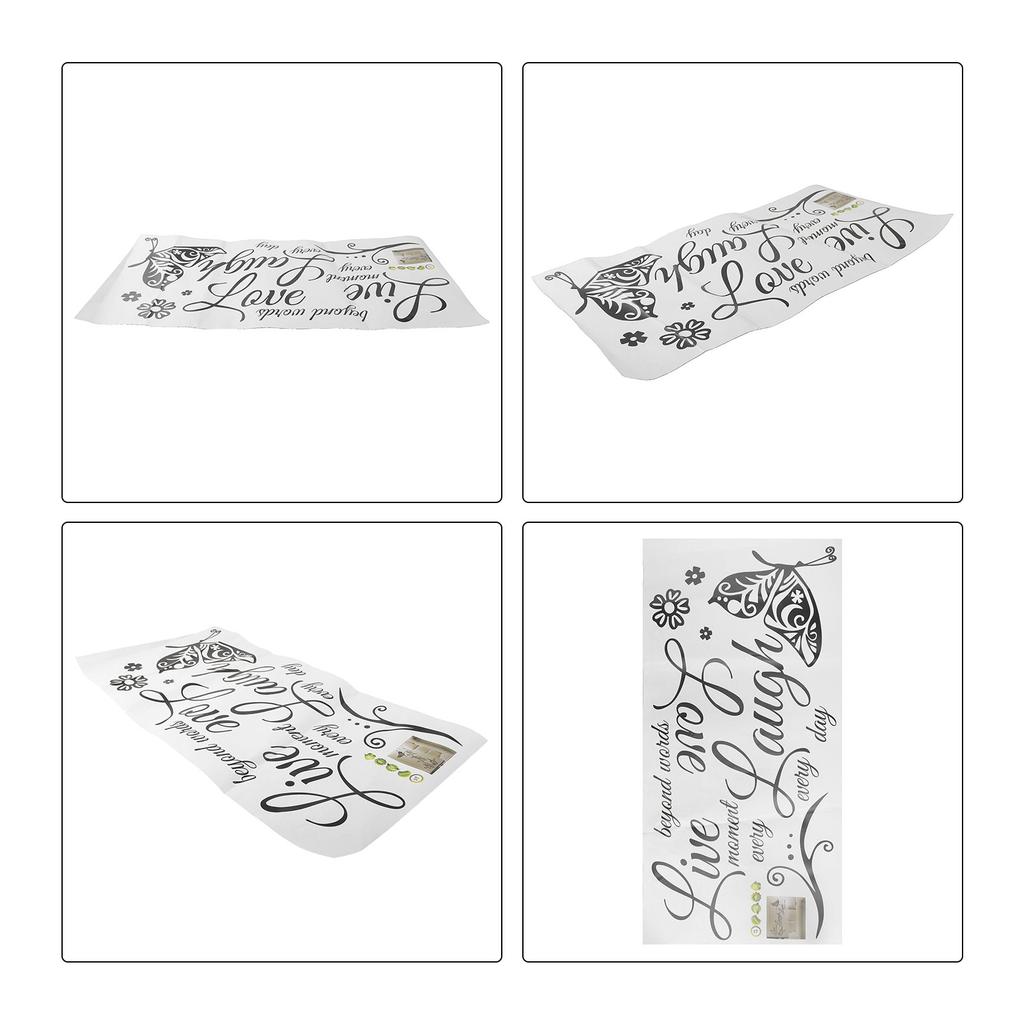 Quotes Wall sticker Butterfly Art Living Room Decal Home Live Laugh Love