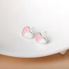 Korean Temperament Ice Cream Heart Stud Earrings Female Simple Sweet Drip Glaze Love Fairy Ins Earrings