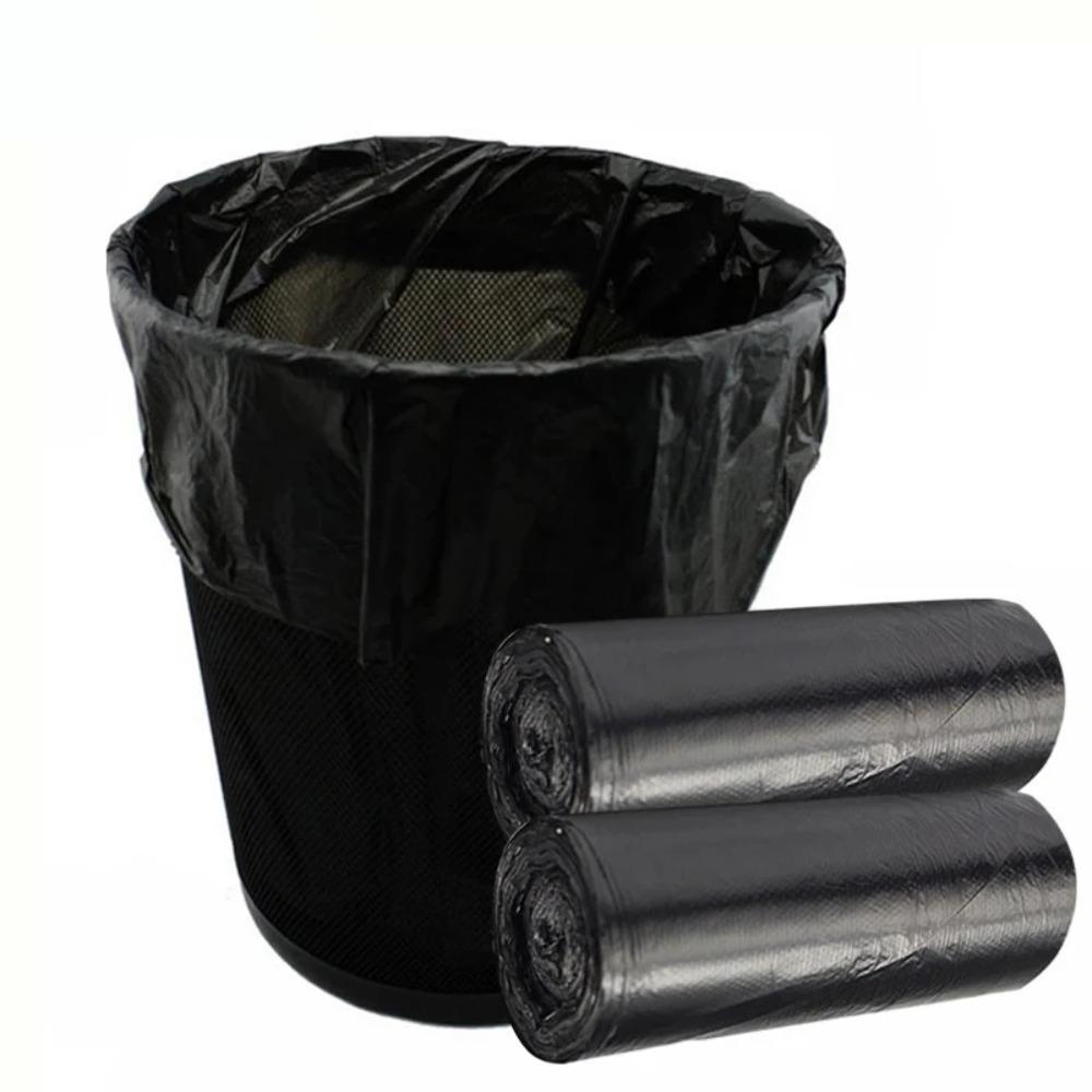 100pcs Flat-mouth Black Rubbish Bag Plastic Waste Bag Liner Bags Trash Bag Bathroom