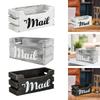Wood Mail Holder Storage Box Tray for Countertop Farmhouse Tabletop Mailbox