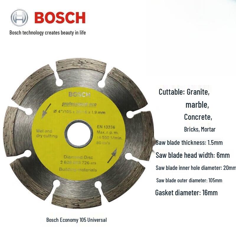 BOSCH Diamond Saw Blade CN plug (adapter included)