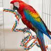 Colorful Parrot Rope Toy 40/80//105/200cm Parrot Stand Chewing Station Bird Perch for Cage  Parrot