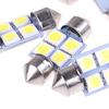 10 шт. 5050 31 мм 4Smd светодиодные белые лампы для салона автомобиля, купольные гирлянды, лампочки Dc12V