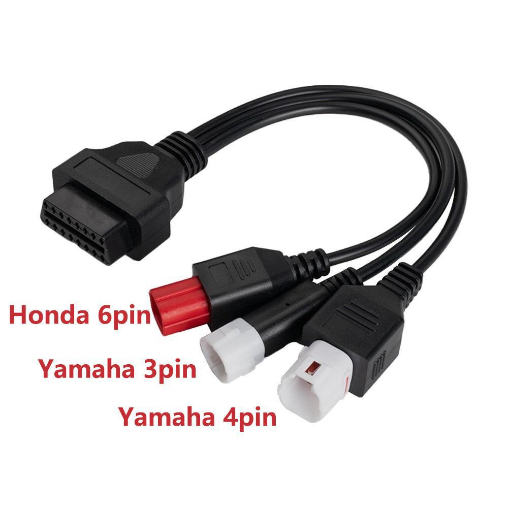 Кабель-адаптер для мотоциклов Yamaha и Honda с 3+4+6-контактными соединениями к OBD 16-контактному.