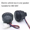2 in 1 Bike SUV Horn Electric Horn LED 48/60V Universal Electric Motorcycle Horn Motorbike Replacement Electric Horn Car H9EE