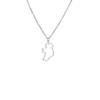 Stainless Steel Europe Ireland Map Necklace Pendant - Niche Design Clavicle Chain
