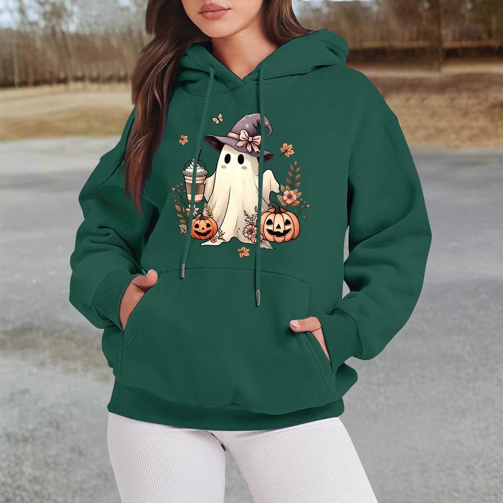 Женские свитшоты оверсайз, флисовые толстовки с длинным рукавом, осенние наряды с карманом