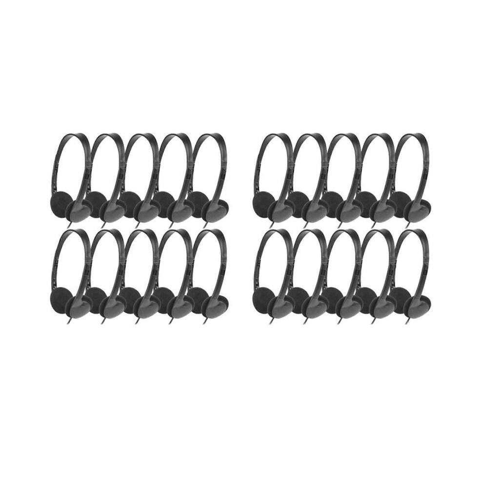 Classroom Headphones 20 Pack for Kids School, Earphones 3.5MM Audio Headset for Students Children To