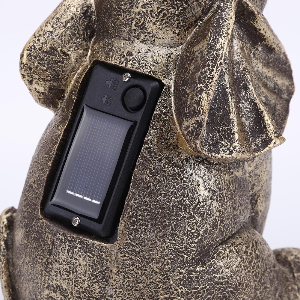 EY # Солнечная мини-скульптура слона водонепроницаемый светильник для декора сада и двора (Элефа