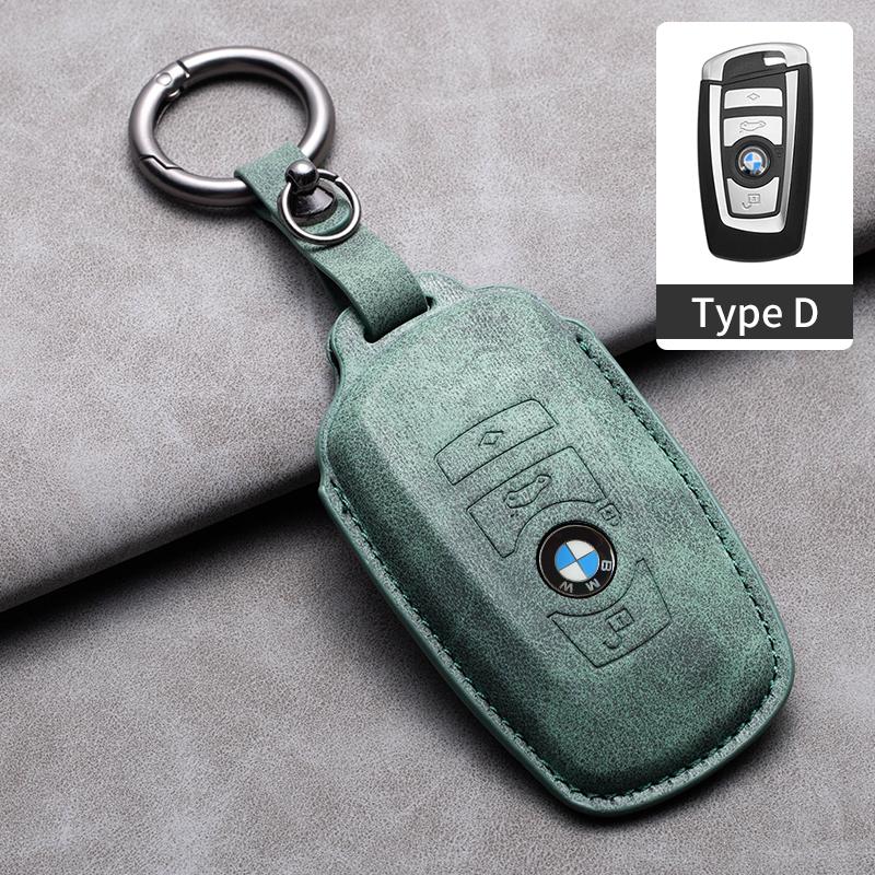 JYPK6 Sheepskin Leather Car Key Case Cover Accessories For BMW 1 2 3 4 5 6 7 Series X1 X3 X4 X5 X6 F36 F25 F26 F30 F34 F10 F07 F20 Z10