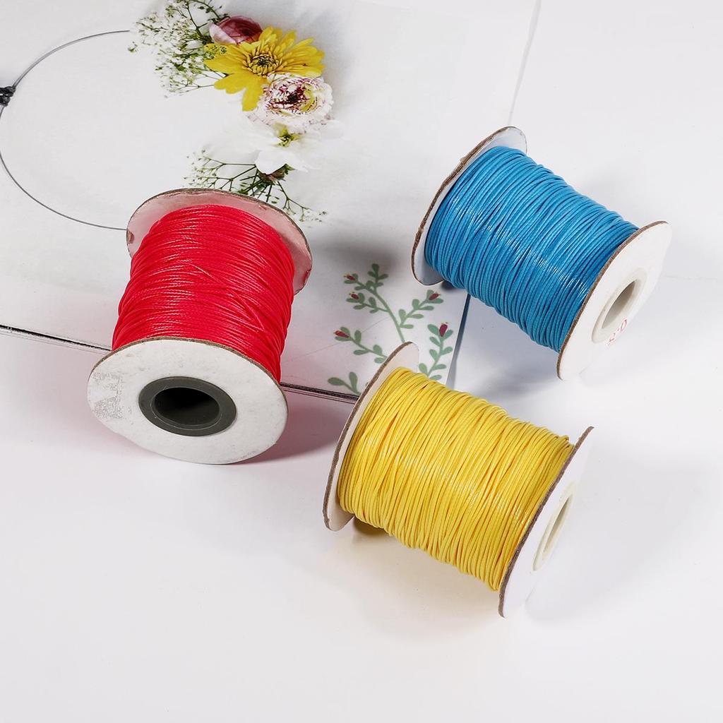 Разноцветные вощеные хлопковые шнуры для макраме, ювелирные бусины, изготовление ювелирных изделий своими руками