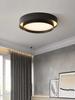 Современный круглый светодиодный потолочный светильник для спальни, потолочный светильник 30 см/40 см/50 см, черно-белая люстра, минималистичный домашний декор, светильник