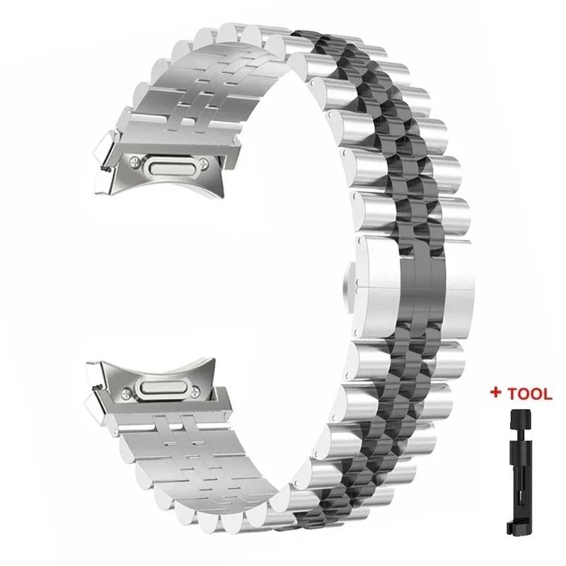 Металлический ремешок без зазоров для Samsung Galaxy Watch 7/6/5/4 40мм 44мм, металлический ремешок Quick Fit для galaxy watch 6 Classic 43 47мм 5Pro 45мм