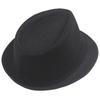Retro Summer Linen Fedora Jazz Hat with Roll-Brim for Outdoor Sun Protection