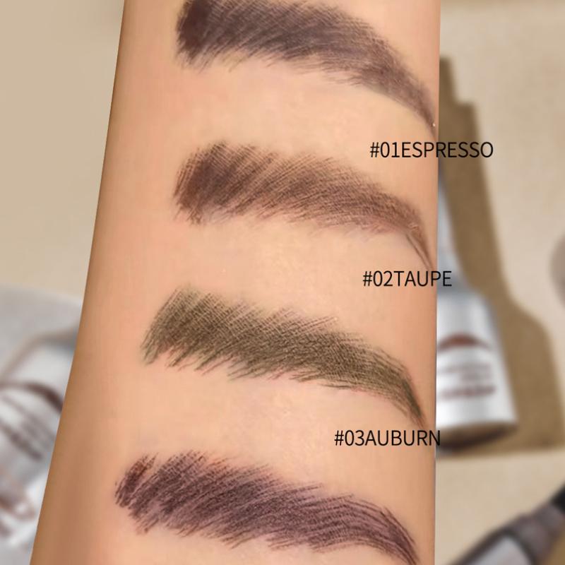 4-цветный крем для бровей с большой головкой-кисточкой, окрашивает дикие брови, долговечный и водостойкий для создания идеальных и густых бровей