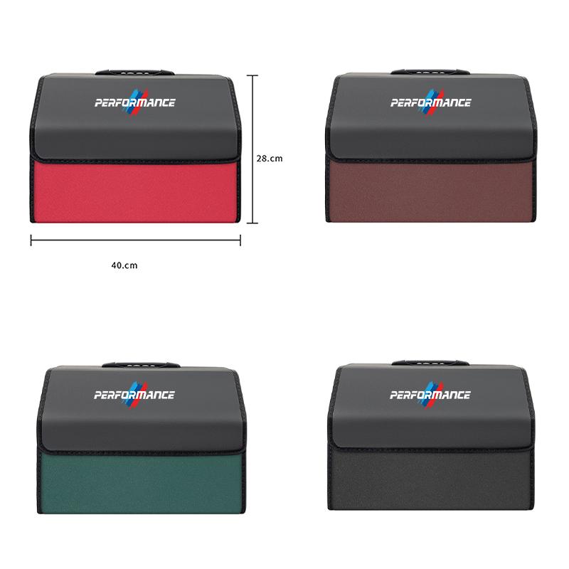 BBJP8 PU Leather Car Storage Box Folding Organizer Container Accessories For BMW G80 G06 G07 G42 G14 G15 G16 F82 F20 F21 F83 M2 M3 M4