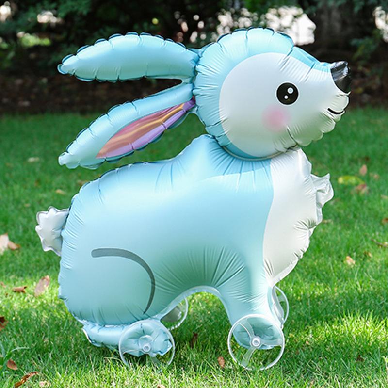 4D Мультяшные Фольгированные Шары Слон Стоячий Ходячий Шарик с Колесом для Украшения Детской Вечеринки по случаю Дня Рождения, Детского Праздника