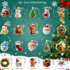 5PCS Xmas Acrylic Keychains Holiday Themed Pendants Lightweight Cute Christmas Bag Accessories Ideal Gift for Family Colleagues