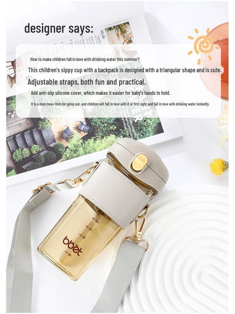 Большая емкость PPSU обучающая кружка для детей от 6 месяцев и старше - летняя бутылка для питьевой воды