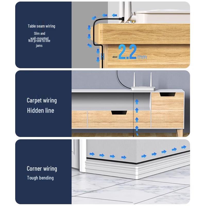 Yaoqing Cat7 10 Gigabit Flat Ethernet Cable