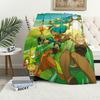 W-Wakfu Game Blanket Flannel warm comfort soft plush blanket For Picnic Beds Sofas Homes And Bedrooms