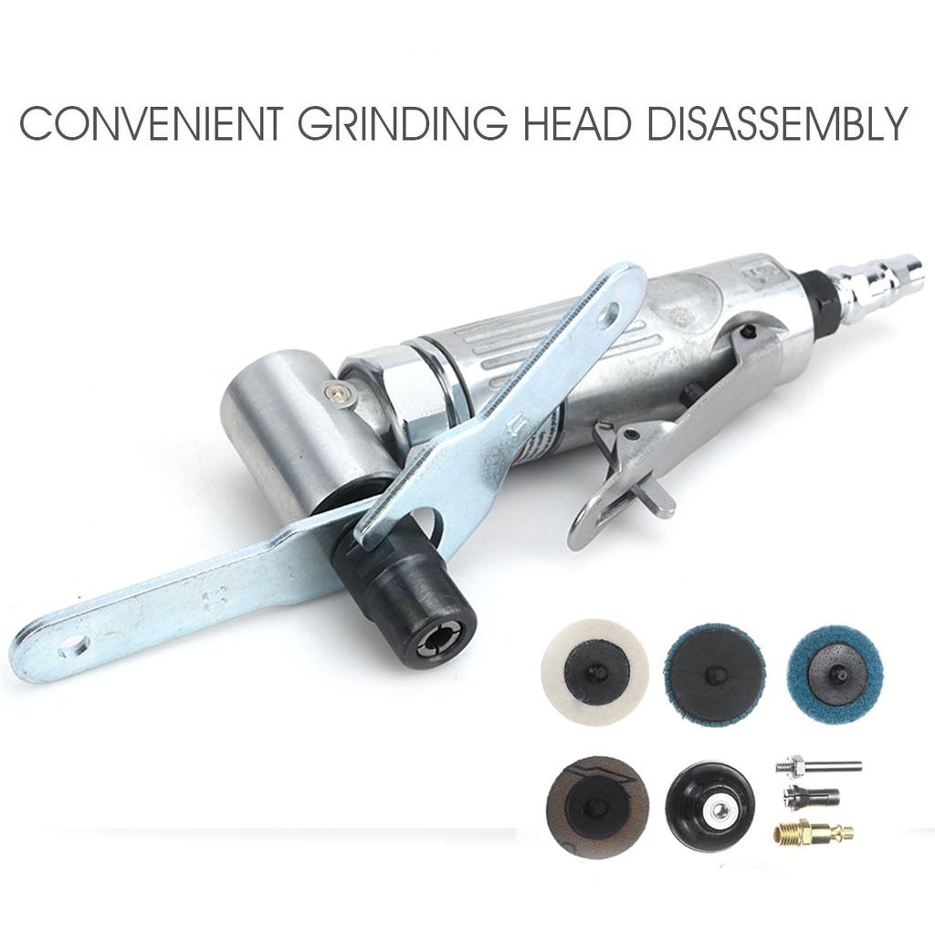 Mini 1/4 Air Angle Die Grinder 90 ° Pneumatic Grinding Machine Poratble Tools Cut Off Polisher Mill Engraving Tool Set