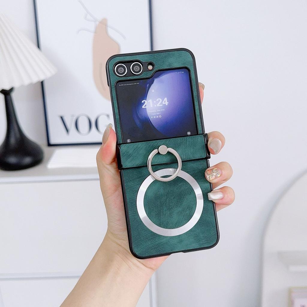 Новый магнитный кольцевой стикер-держатель для Samsung ZFlip1, аппаратная пряжка, чехол для мобильного телефона ZFlip1, кожаный