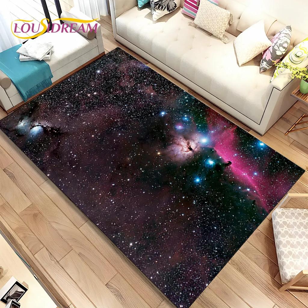 Коврик Galaxy Universe Space Stars, ковер для дома, гостиной, спальни, дивана, коврик для двери, детский нескользящий напольный коврик HD