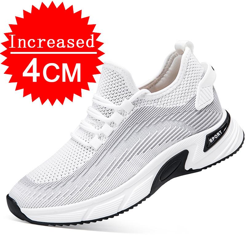Новые мужские кроссовки для увеличения роста, повседневные кроссовки, летние сетчатые дышащие кроссовки для увеличения роста, удобная мягкая подошва из сетки, нескользящая мужская обувь