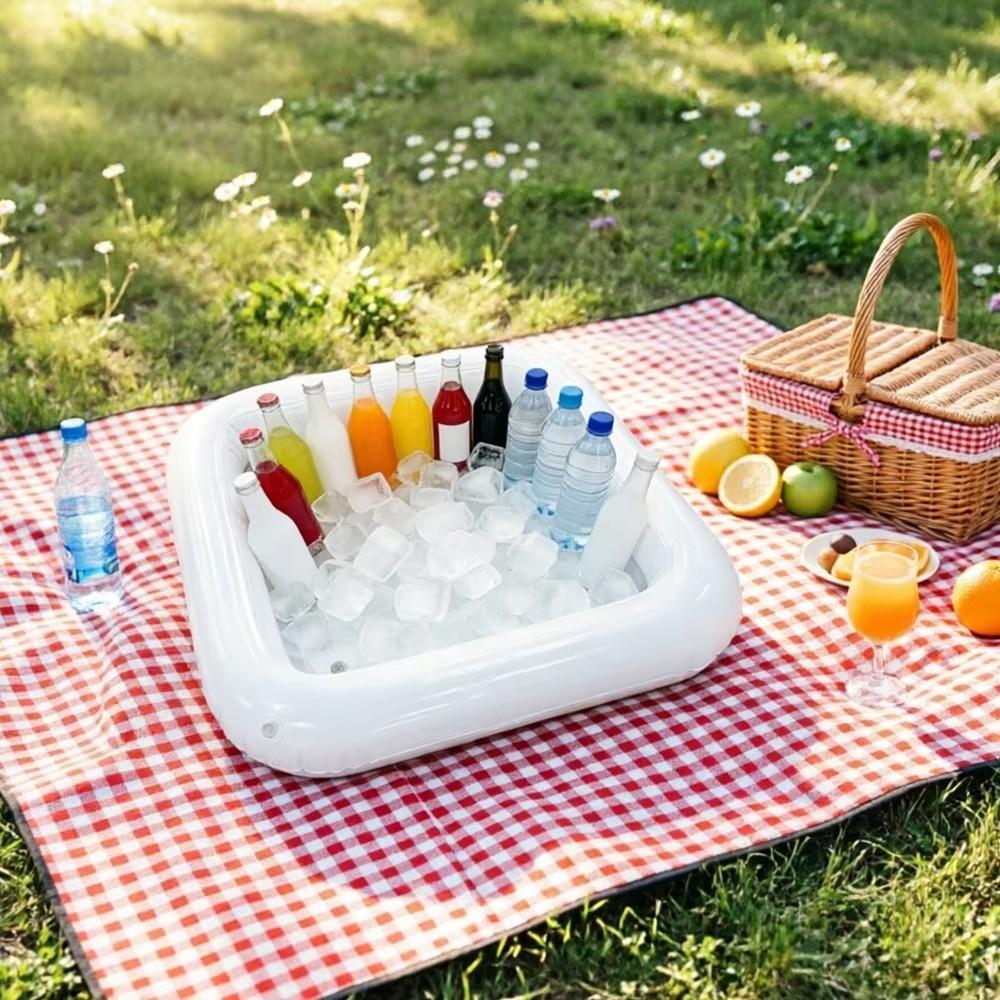 PVC Inflatable Serving Bar Portable Salad Tray Drink Containers Pool Float Tray Party Supplies