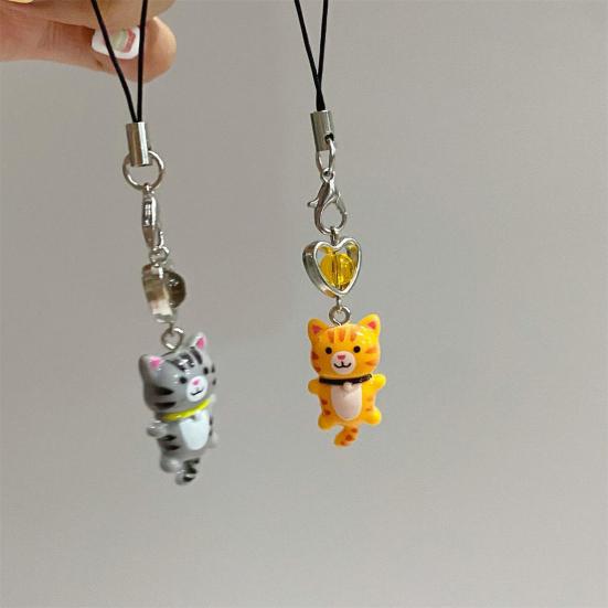 1/6 шт. Брелок Сердце Кошка Дизайн Брелок Украшение для телефона Китти Шарм для телефона Многофункциональный Шарм Держатель для ключей