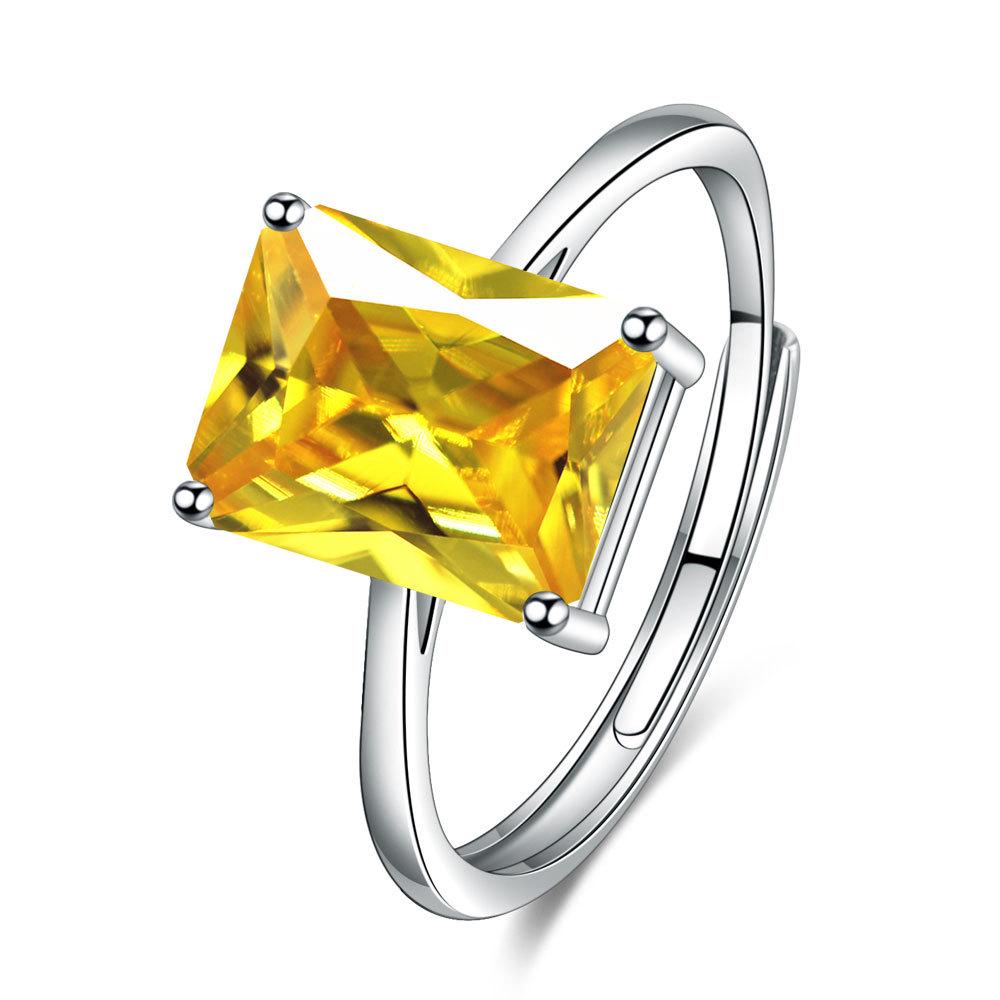 Европейский и американский романтический модный набор кольцо и квадратные серьги, ожерелье для женщин