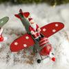 Hot Air Balloon Christmas  Airplane Pendant Iron Snowman Hanging Ornaments  Holiday