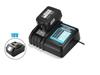 Зарядное устройство для сменных аккумуляторных батарей для станков DC18RC + 2 литий-ионных аккумулятора 18 В 5,5 Ач