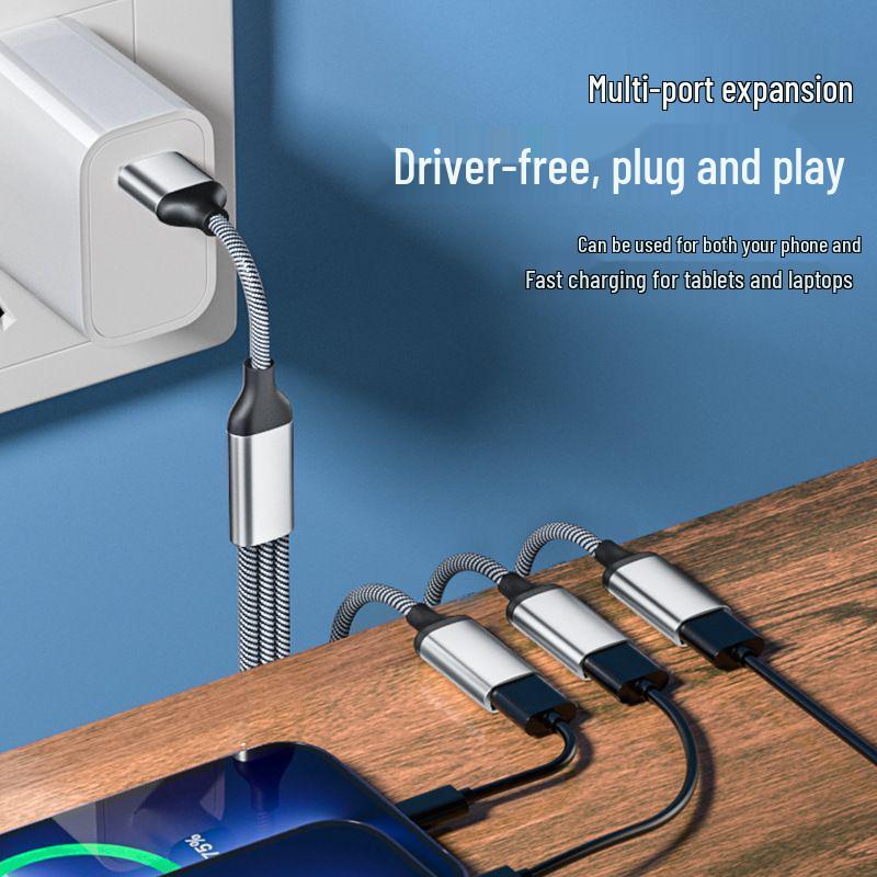 USB-C концентратор, зарядное устройство, разветвитель, док-станция для телефонов, компьютеров, планшетов