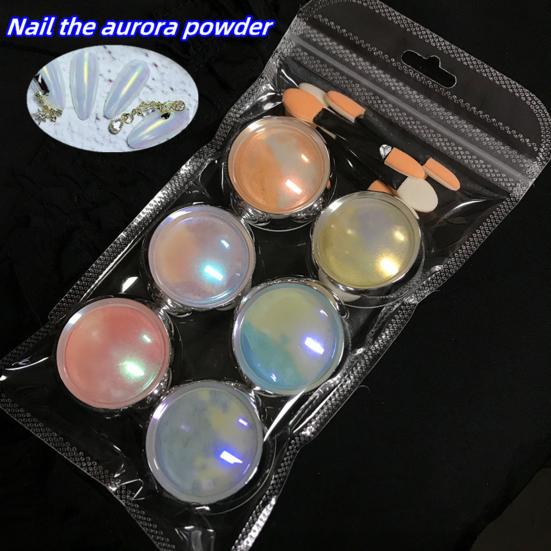 1 комплект красивой пудры для дизайна ногтей, безопасные ингредиенты, привлекательный дизайн ногтей своими руками