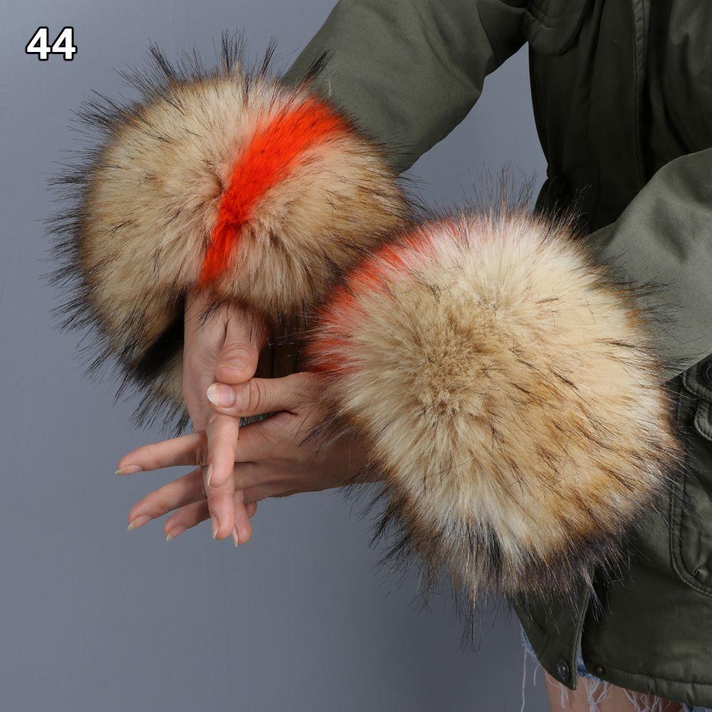 Аксессуары для одежды Теплый напульсник Эластичный ветрозащитный нарукавник на запястье Искусственный мех Дамский плюшевый манжет