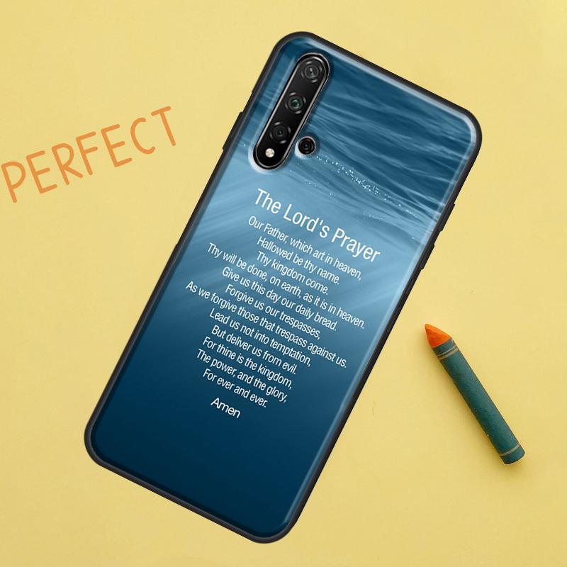 Christianity Lord Prayer Case For Huawei Nova Y90 Y70 Y61 Y60 9 10 SE Nova 5T 11i 8i 7i 3i P20 P40 P30 Lite P60 Pro
