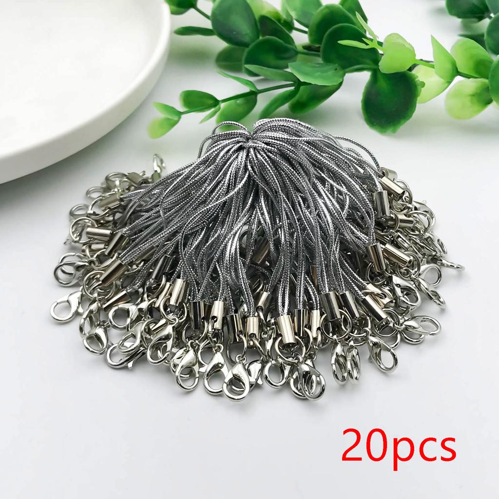 20/50 шт. Шнурок с карабином-лобстером, ремешок, шнур, мобильные ремешки, шарм, нейлоновая цепочка для ключей, аксессуары для изготовления украшений своими руками