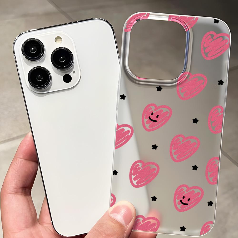 Чехлы для мобильных телефонов iPhone 11 13 15 Pro Max 12 14 Pro Max Чехол для iPhone 16 15 Plus 13 Pro 12 Матовая текстура с рисунком в виде мультяшных цветов