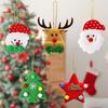 5 Pack Christmas Tree Pendant Plush Mini Santa Reindeer Tree Star House Decor Christmas Hanging Accessory for Holiday Tree Home Decor