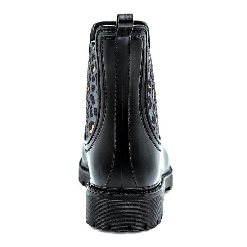 Rain shoes women's fashion new women's leopard print medium tube water shoes rain boots waterproof, non-slip and wear-resistant