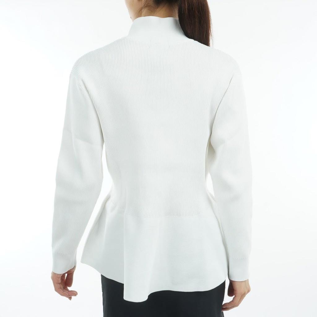 Женский трикотажный гольф с длинным рукавом и высоким воротником L [Pin Apparel] (Переработанный материал) / / 622-4270002 030_Белый