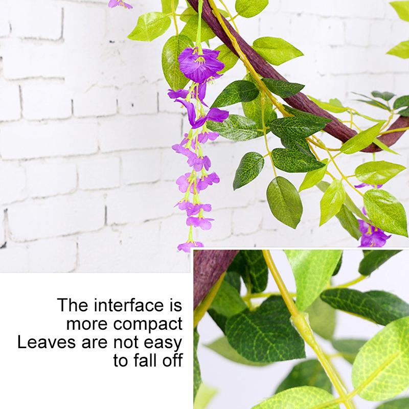 1шт настенное растение лоза домашний декор свадебная арка искусственный цветок садовый декор искусственная глициния лоза гирлянда цветочная гирлянда